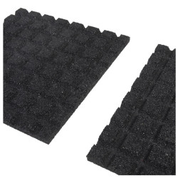 Dalle Caoutchouc Noire 50x50x2.5cm – Sol Antidérapant | COECK