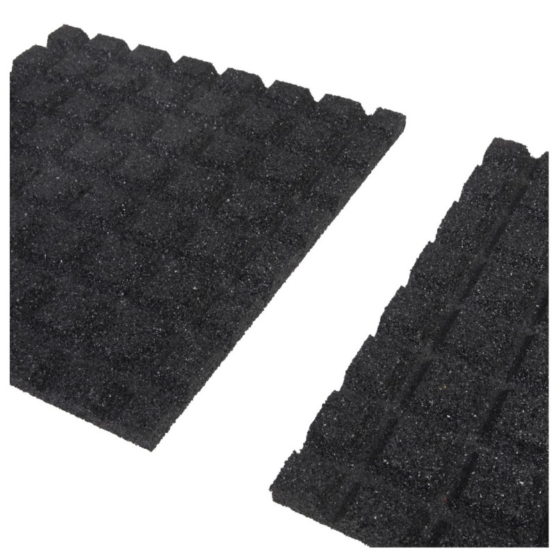 Dalle Caoutchouc Noire 50x50x2.5cm – Sol Antidérapant | COECK