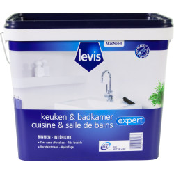 Peinture Cuisine & SDB Expert Blanc Mat 5L – Résistante | LEVIS