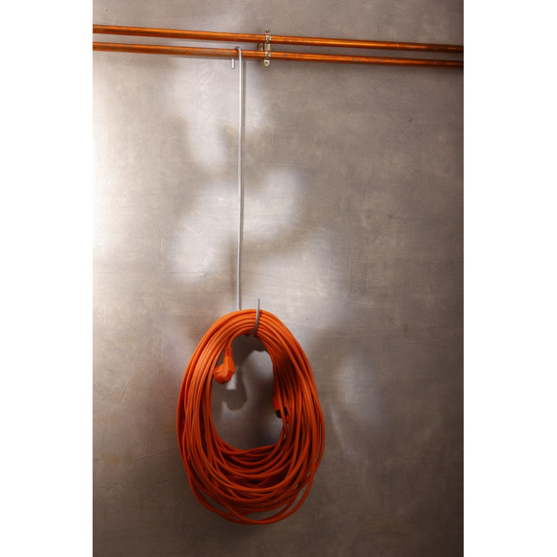 Crochet en S zingué 20 cm