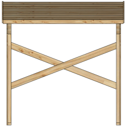 Bûcher traité SOLID 180x50x180 cm – Rangement bois | SOLID

