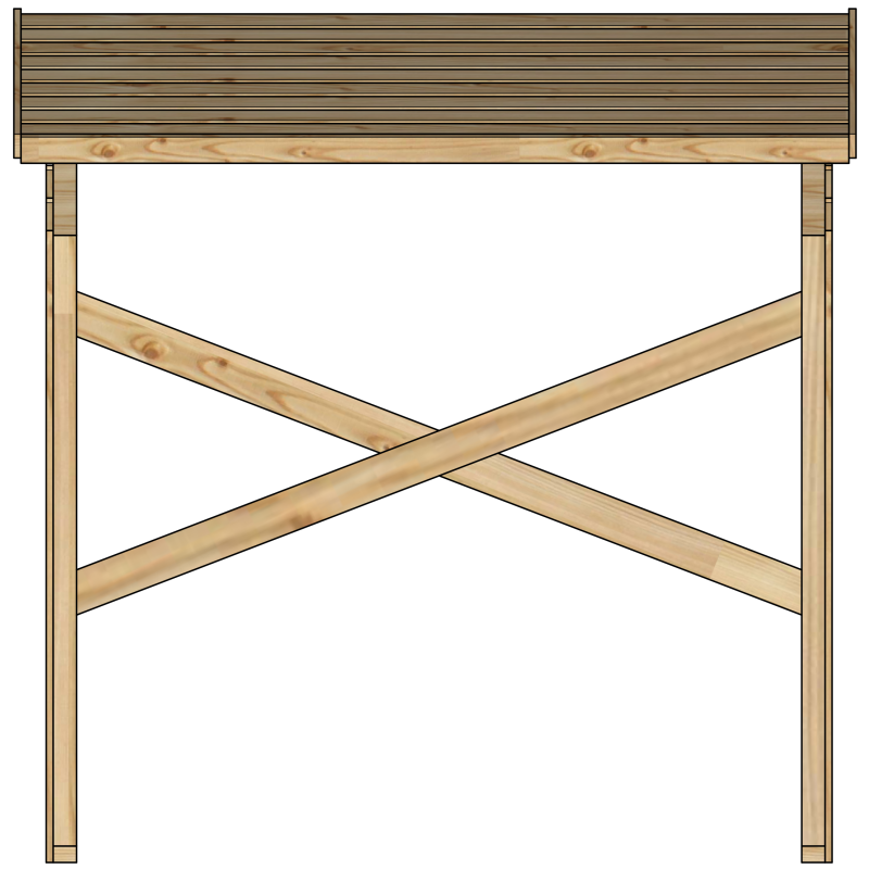 Bûcher traité SOLID 180x50x180 cm – Rangement bois | SOLID

