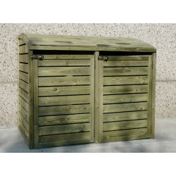 Cache poubelle double SOLID 145x95x120cm | SOLID