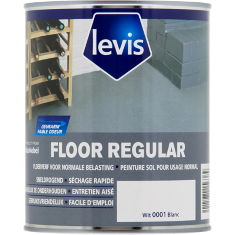 Peinture pour sol Floor Regular blanche 0,7 L LEVIS