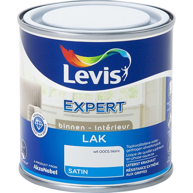 Laque Expert Intérieur blanche 0,25 L LEVIS