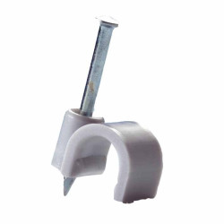 Attache pour câble rond 6 mm² blanche, 50 pièces – Fixation PRO | PROFILE