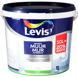 Peinture Mur Intérieur Blanche Mate Levis 10L+2L | LEVIS