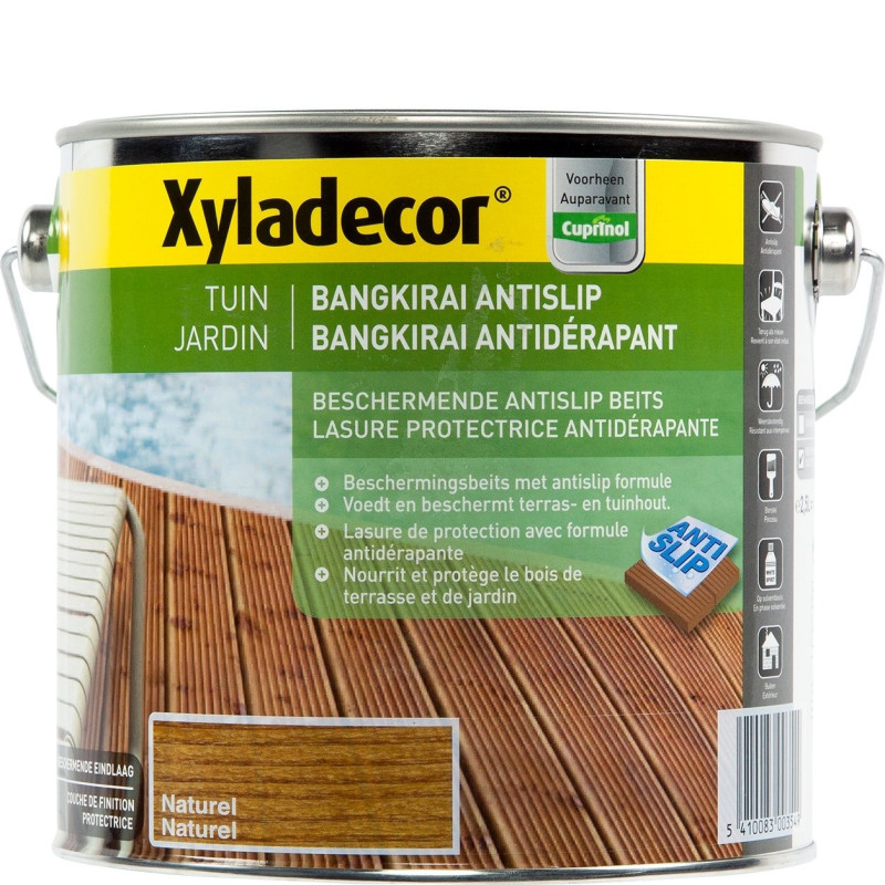 Lasure Bangkirai Antidérapant naturel 2,5 L XYLADECOR