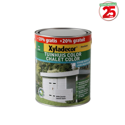 Lasure Chalet Color jasmin blanc 2,5 L + 0,5 L gratuit XYLADECOR