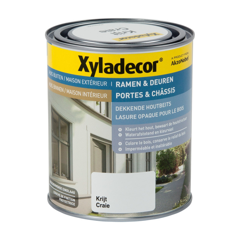 Lasure opaque Porte & Châssis craie 0,75 L XYLADECOR