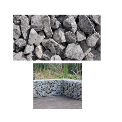 Mini bag de pierre pour gabion Piëmonte gris-bleu 5 - 9 cm 0,13 m³ GIARDINO