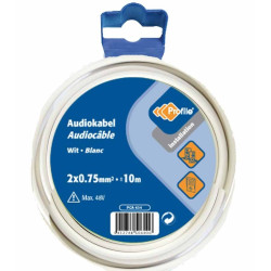 Câble audio blanc 2x0.75mm² 10m – Son Clair | PROFILE