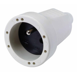 Fiche PVC 16A 2P+T Femelle Blanc – Connexion Fiable | PROFILE