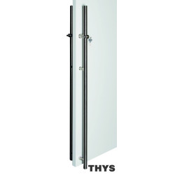 Poignée inox THYS 136 cm avec serrure - poignée et plaque | THYS