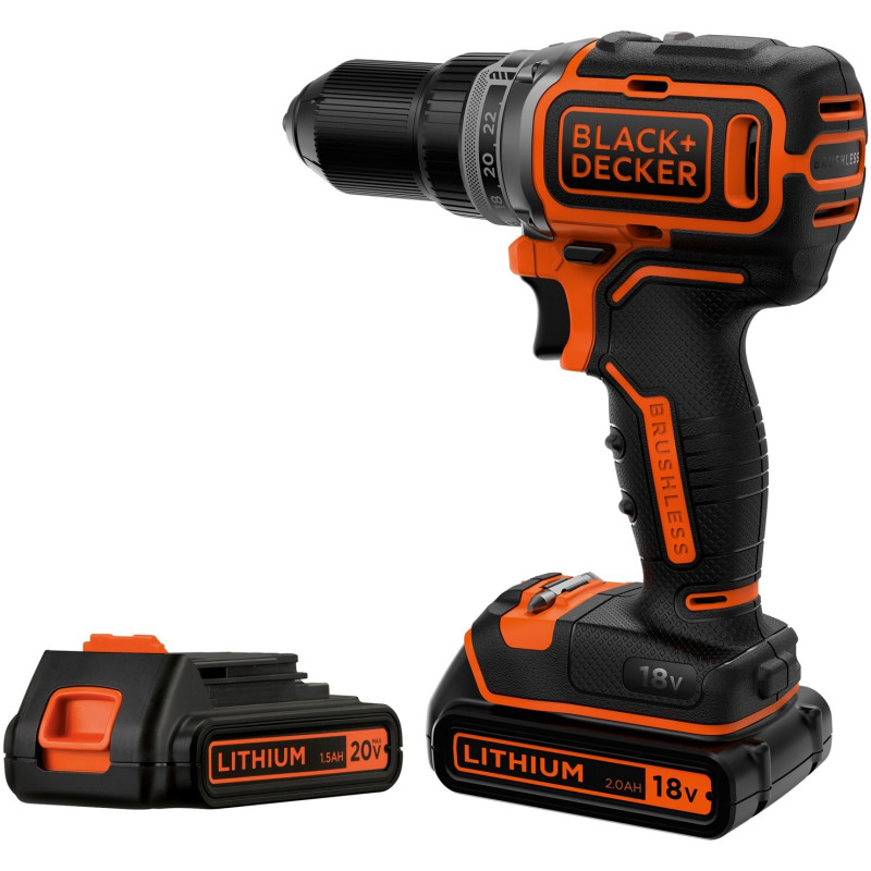 Perceuse-visseuse sans fil Brushless 18V BLACK+DECKER