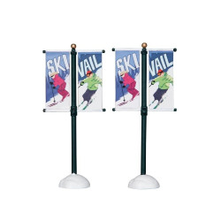Poteau Bannière Ski 2 Pièces LEMAX – Déco Noël | LEMAX
