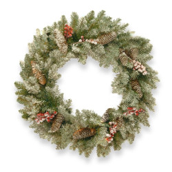 Couronne de Noël enneigée – Magie festive assurée