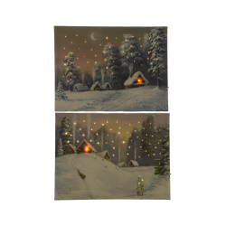 Cadre LED Village Enneigé 30x40cm – Ambiance Magique