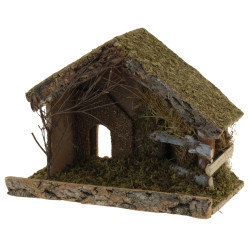 Crèche de Noël en bois 25 cm – Décoration chaleureuse