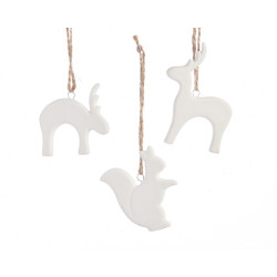 Animal de Noël blanc DECORIS – Déco Festive | DECORIS