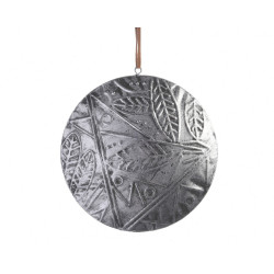 Boule de Noël Métal Argent Mat Ø 8,5 cm – Déco Festive | DECORIS