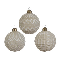 Boule de Noël Verre Peint Ø 8,5 cm – Déco Festive | DECORIS