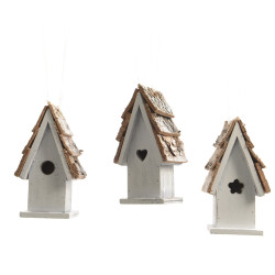 Nichoir à oiseaux de Noël DECORIS – Décoration festive