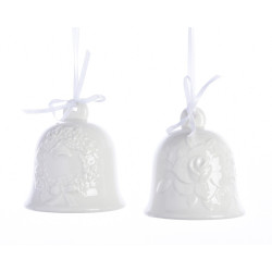 Cloche de Noël Porcelaine Blanche – Décoration Festive