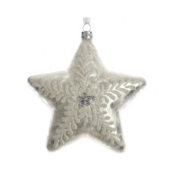 Étoile de Noël givrée DECORIS – Magie Hivernale