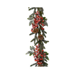 Guirlande Sapin Noël Intérieure 180cm Baies Neige | DECORIS
