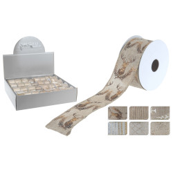 Ruban ivoire et doré 270x4cm – Déco festive