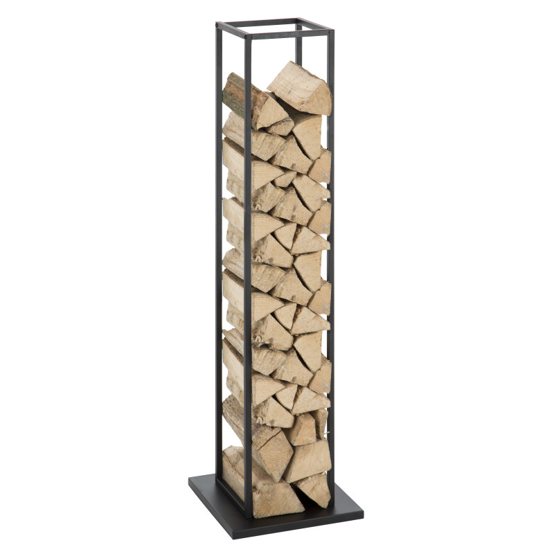 Porte bûches range bûches vertical en métal intérieur extérieur 50