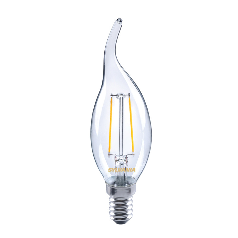 Ampoule coup de vent filament LED E14 2 W 250 lm blanc chaud SYLVANIA