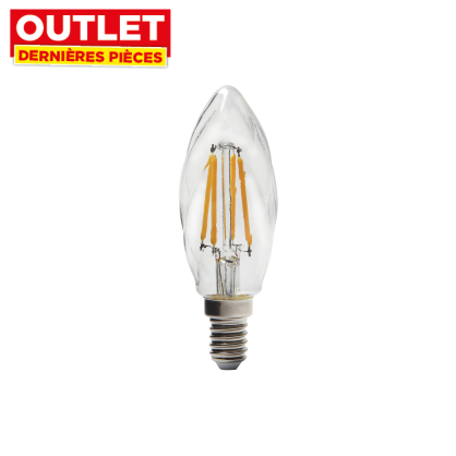 Ampoule flamme torsadée retro LED E14 2,5 W 250 lm blanc chaud SYLVANIA