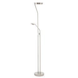 Lampadaire LED Sarrione nickel 17,2 W avec liseuse 2,88 W EGLO