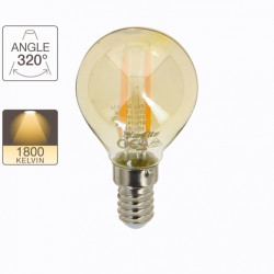 Ampoule Globe Rétro LED E14 3,8W – Ambiance Chaleureuse | XANLITE