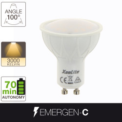 Ampoule LED GU10 gradable 400 lm blanc chaud | XANLITE