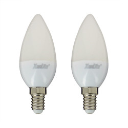 Ampoule flamme LED E14 5 W 470 lm blanc chaud 2 pièces XANLITE