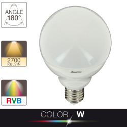 Ampoule boule G95 LED E27 11 W 1055 lm blanc chaud Color-W lumière blanche ou mutlicouleur XANLITE Ampoule boule G95 LED E27 11 W 1055 lm blanc chaud Color-W lumière blanche ou mutlicouleur XANLITE