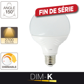 Ampoule boule G95 LED 10 W 1055 lm blanc chaud Dim-K variation d'intensité XANLITE