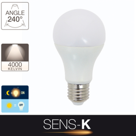 Ampoule A62 LED E27 11 W 806 lm blanc chaud Sens-K détecteur de luminosité XANLITE