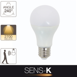 Ampoule A62 LED E27 11 W 806 lm blanc chaud Sens-K détecteur de mouvement XANLITE