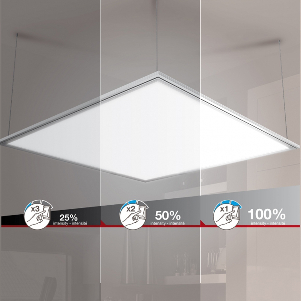 Dalle de plafond LED avec variation d'intensité de lumière 60 x 60