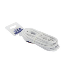 Cordon textile avec interrupteur – 2m blanc | CHACON