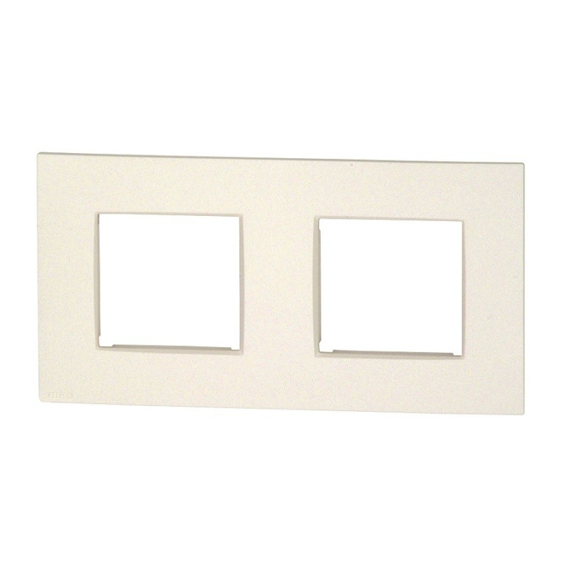 Plaque de recouvrement Intense double horizontal blanc NIKO