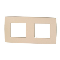 Plaque de recouvrement double horizontale crème – Élégance | NIKO