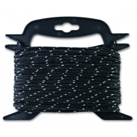 Corde en polypropylène réfléchissante noire Ø 4,8 mm 15 m CHAPUIS