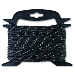 Corde polypropylène réfléchissante noire 4,8mm – Robuste et visible | CHAPUIS