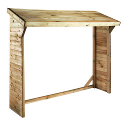 Abri pour bûches en bois 220 x 75 x 183 cm – Rangement et protection | BURGER Abri pour bûches en bois 220 x 75 x 183 cm – Rangement et protection | BURGER