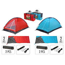 Ensemble tente 2 places + sacs de couchage – camping facile